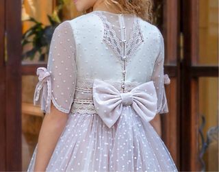 Vestido comunión Aire Barcelona rosa/blanco
