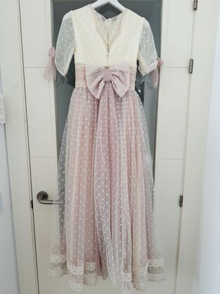 Vestido comunión Aire Barcelona rosa/blanco