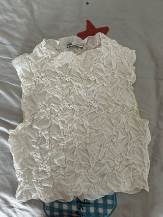 Camiseta Zara Blanca Talla S
