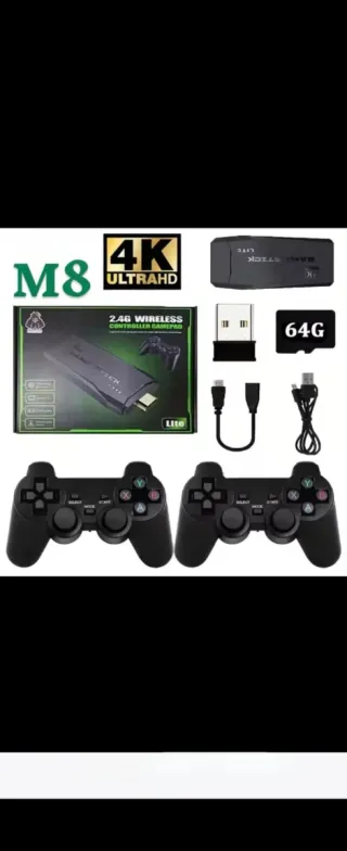 Consola M8 Retro 4K 2 Mandos Inalambricos
