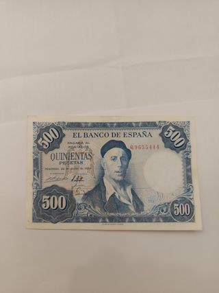Billete 500 pesetas 1954