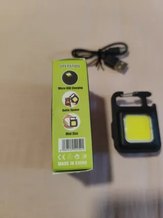 Linterna llavero COB recargable USB carpfishing 