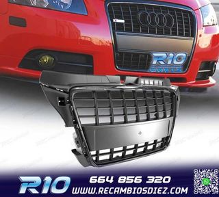 PARRILLA AUDI A3 8P 08-12 LOOK S LINE NEGRO BRILLO