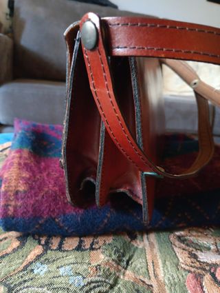 Bolso vintage piel marrón