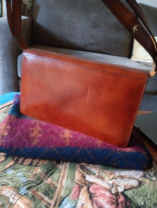 Bolso vintage piel marrón