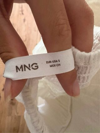 Camisa tirantes Mango blanca