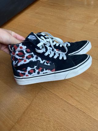 Vans SK8-Hi Leopardo Negro Rojo