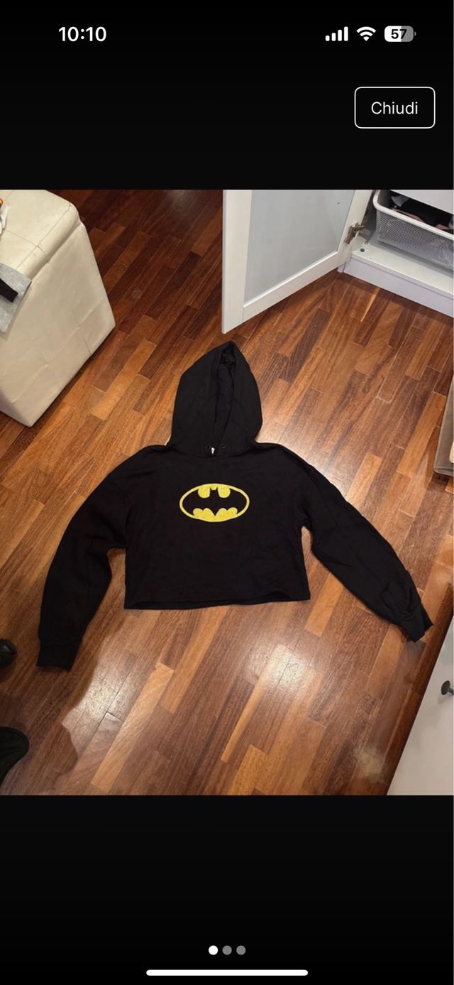 Felpa Crop Donna Batman