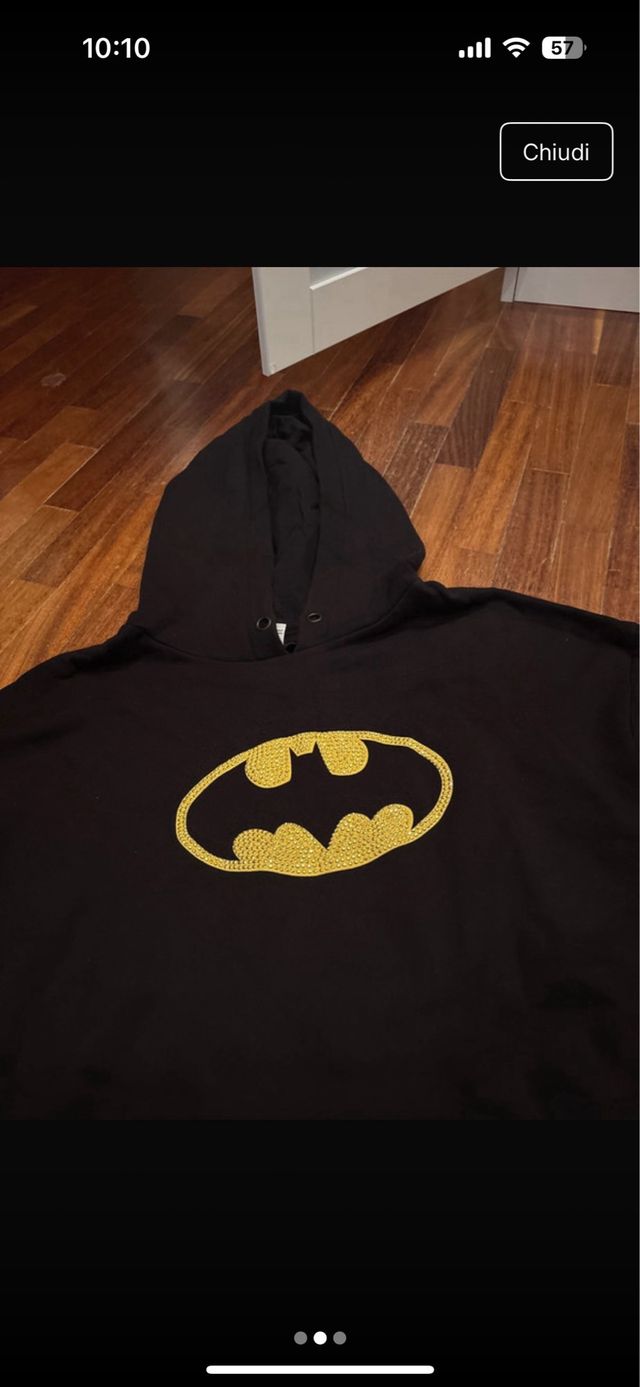 Felpa Crop Donna Batman