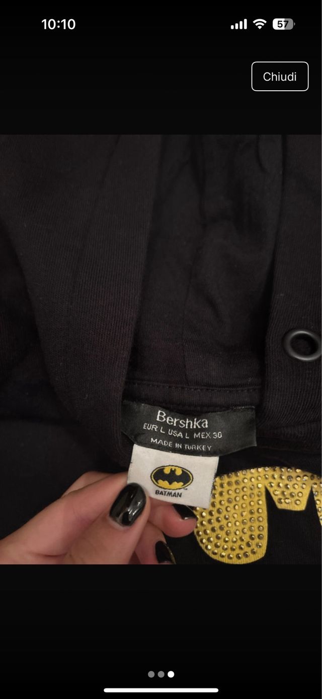 Felpa Crop Donna Batman