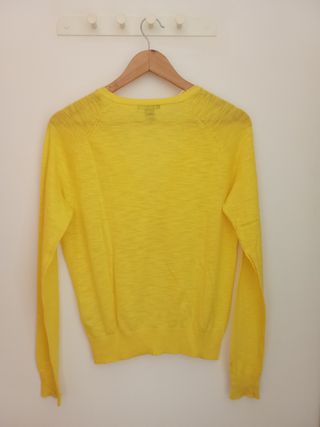 H&M Cárdigan Amarilla Punto Talla S