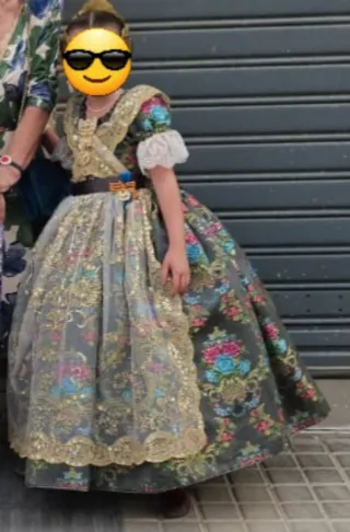 Traje de Fallera Niña 5-7 años,solo una puesta 
