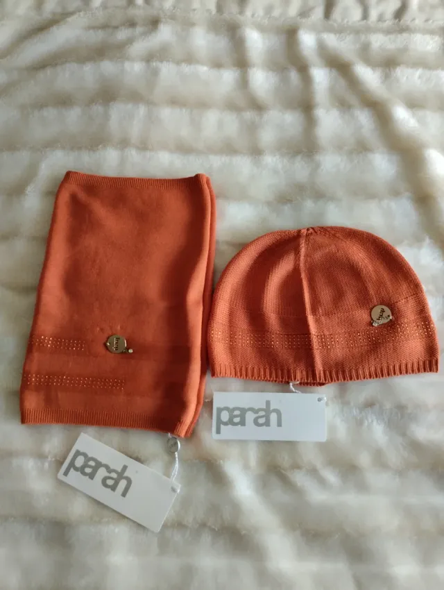 Parah Cappellino + Scaldacollo Donna Terra di Sien