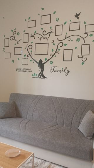Divano letto beige e grigio