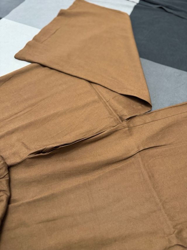 Pantalón palazzo fluido con lino