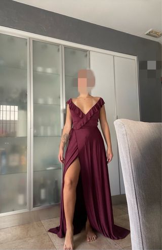 Vestido morado largo