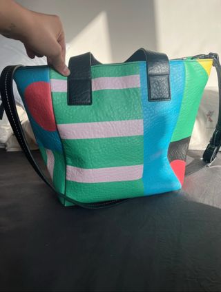 Bolso tote desigual multicolor