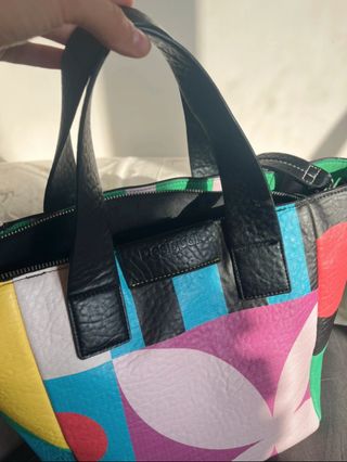 Bolso tote desigual multicolor