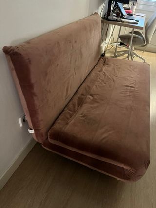 Divano letto Maison du Monde in velluto marrone