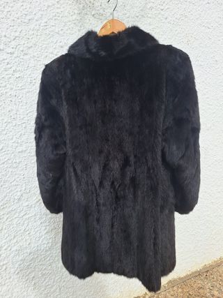 Chaquetón  piel marrón oscuro T.38/40
