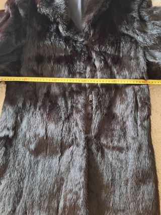 Chaquetón  piel marrón oscuro T.38/40