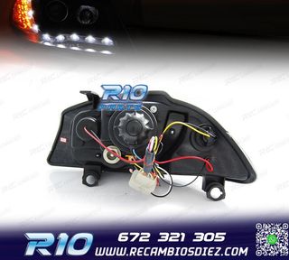 FAROS SEAT IBIZA 6L 02-08 LUZ DIURNA Y INTERMITENTE LED FOND