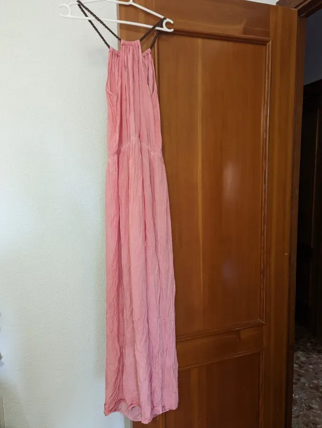 Vestido largo rosa