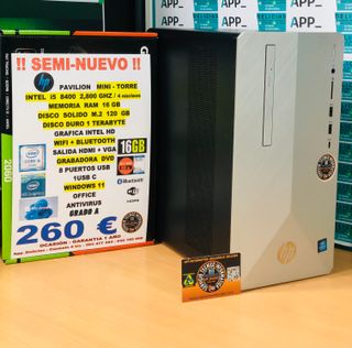Torre HP i5 8400 16GB RAM 1TB SSD