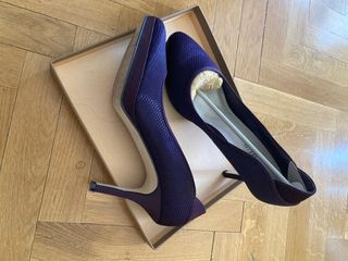 Zapatos Peep Toe Menbur Morados Talla 40