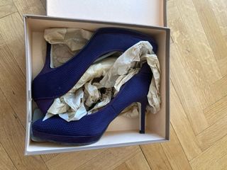 Zapatos Peep Toe Menbur Morados Talla 40