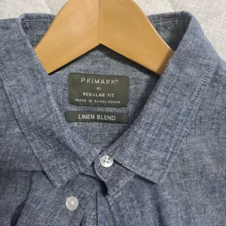 Camicia uomo Primark misto lino XL