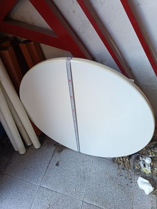 Mesa redonda blanca 80 cm