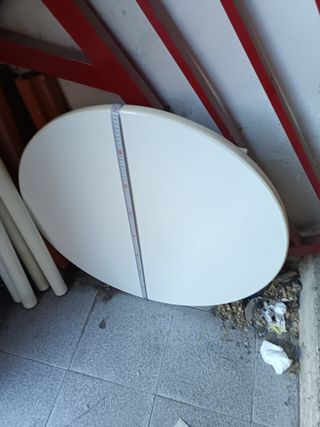 Mesa redonda blanca 80 cm