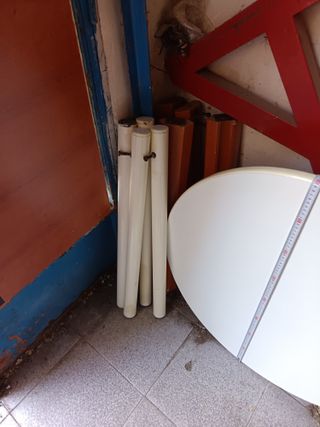 Mesa redonda blanca 80 cm