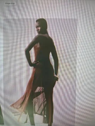 Vestido de malla marrón tirantes talla única