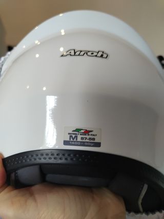 Casco Airoh Blanco con funda muy poco uso M