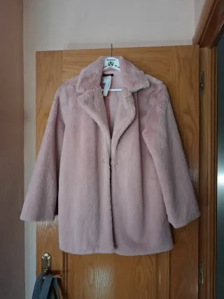 Chaquetón Pelo Rosa Talla Única Nuevo