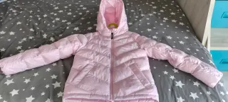 Abrigo plumas niña rosa