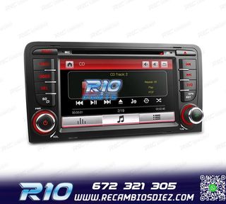 RADIO NAVEGADOR 7" PARA AUDI A3 8P 03-12 USB GPS TACTIL HD