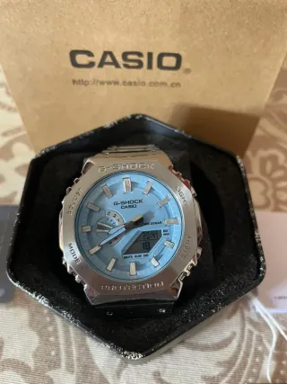 Reloj Casio G-Shock Azul y Plateado