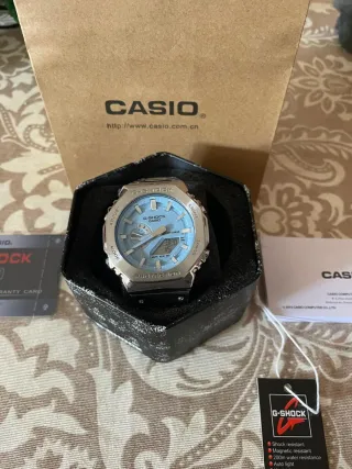 Reloj Casio G-Shock Azul y Plateado
