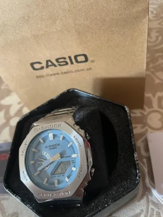 Reloj Casio G-Shock Azul y Plateado