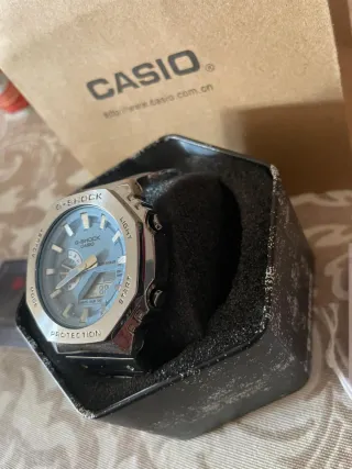 Reloj Casio G-Shock Azul y Plateado