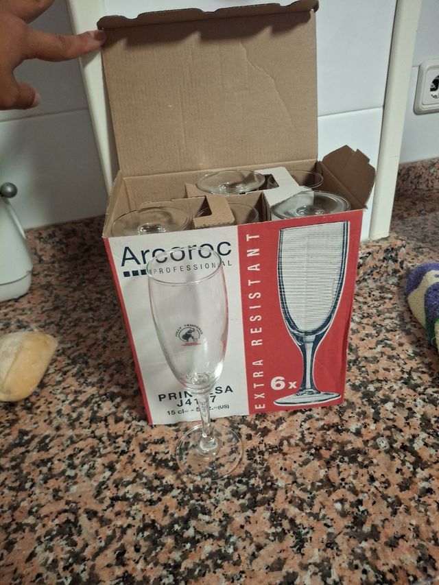 6 Copas de champán Arcoroc Princesa J4167