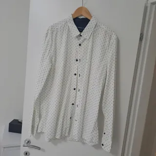 Camicia uomo cotone a pois XXL