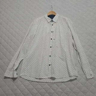 Camicia uomo cotone a pois XXL