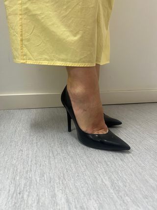 Zapatos talla 39 ZARA Piel COMO NUEVOS Negro Azul 