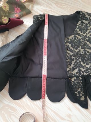 Corpiño Traje Regional Negro y dorado