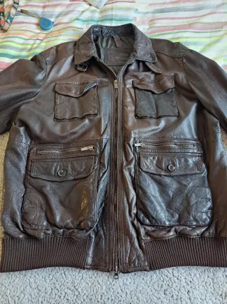 Chaqueta de cuero Massimo Dutti