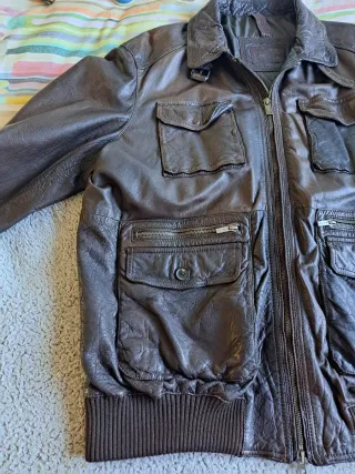 Chaqueta de cuero Massimo Dutti